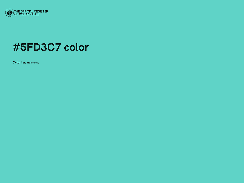 #5FD3C7 color image