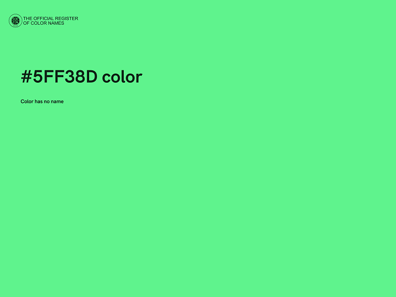 #5FF38D color image