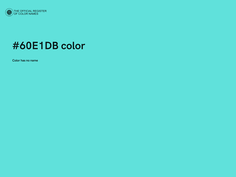 #60E1DB color image