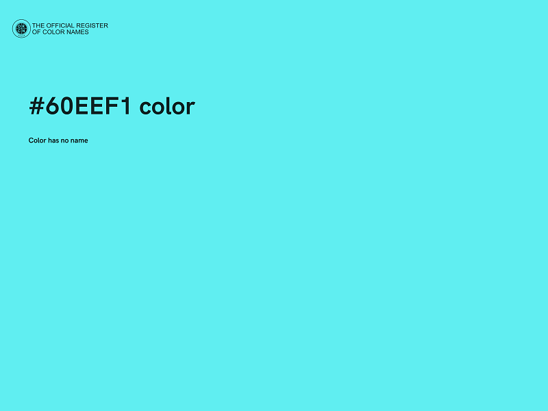 #60EEF1 color image