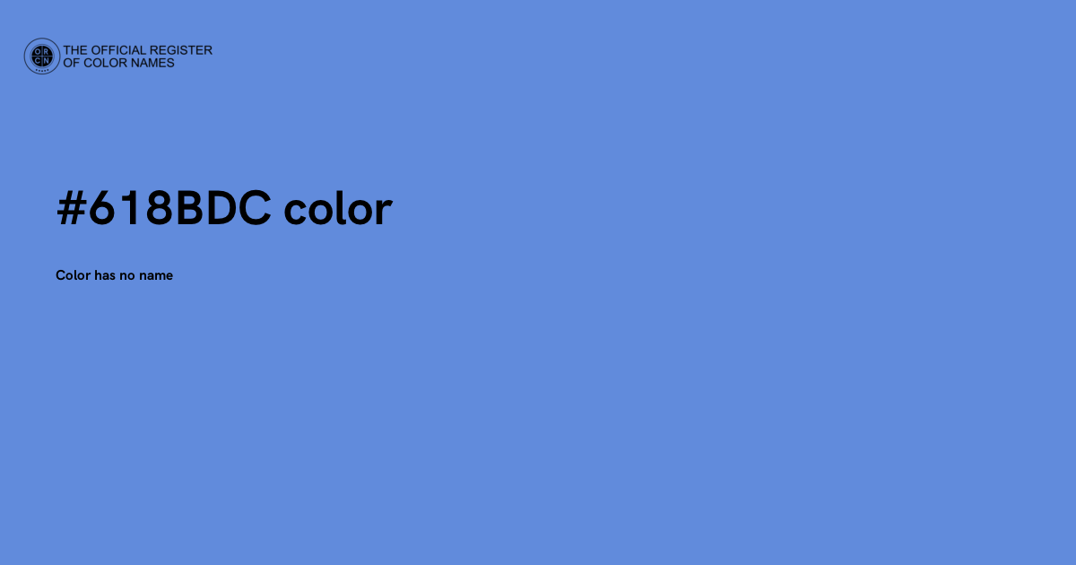 Color #618BDC - The Official Register of Color Names