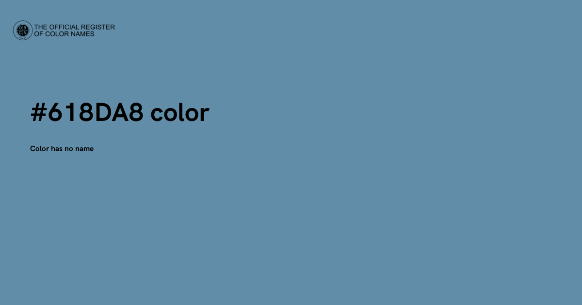 Color #618DA8 - The Official Register of Color Names