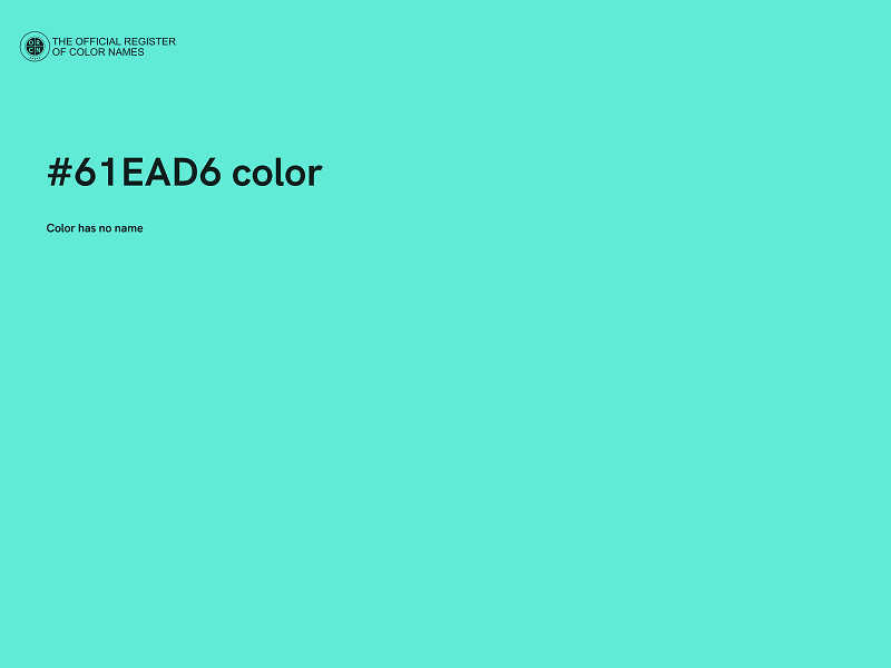 #61EAD6 color image