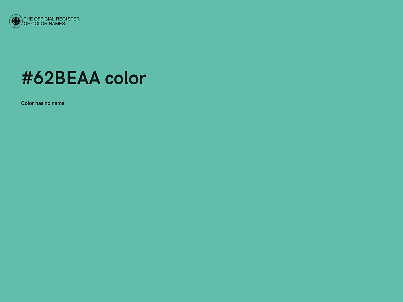 #62BEAA color image