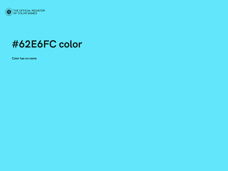 #62E6FC color image