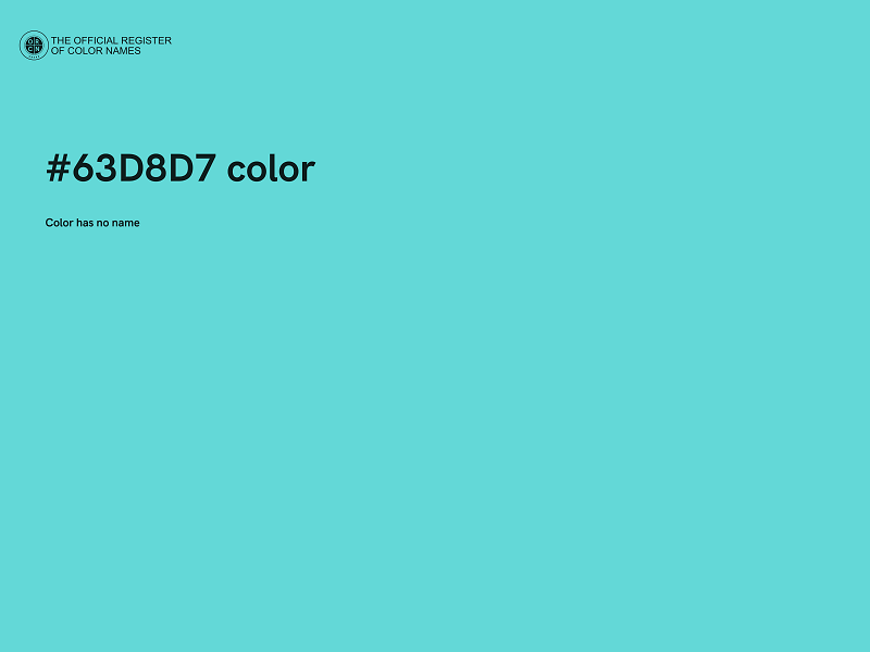 #63D8D7 color image