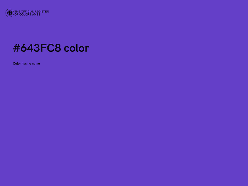 #643FC8 color image