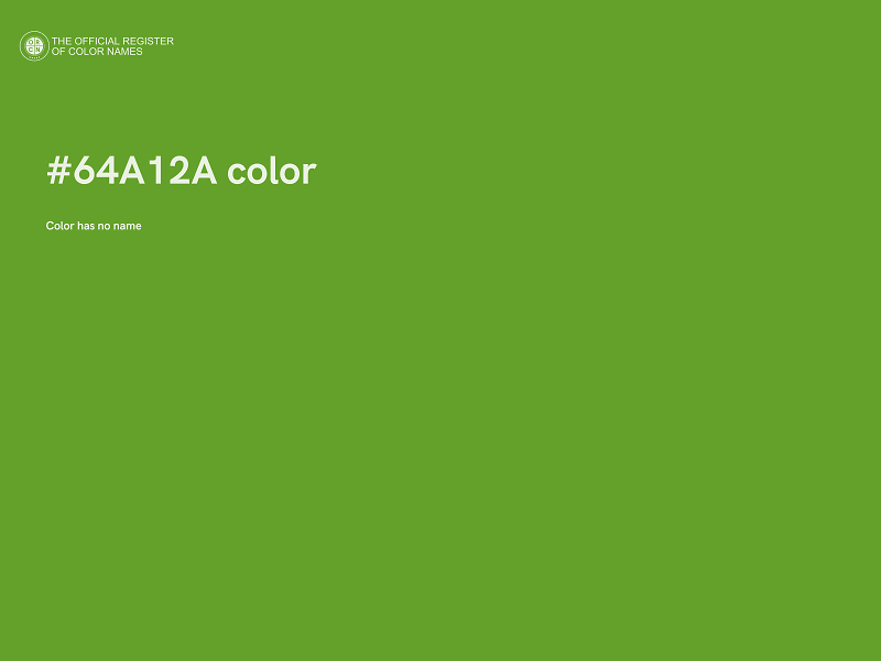 #64A12A color image