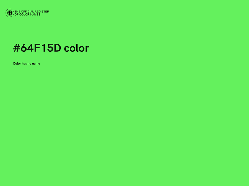 #64F15D color image