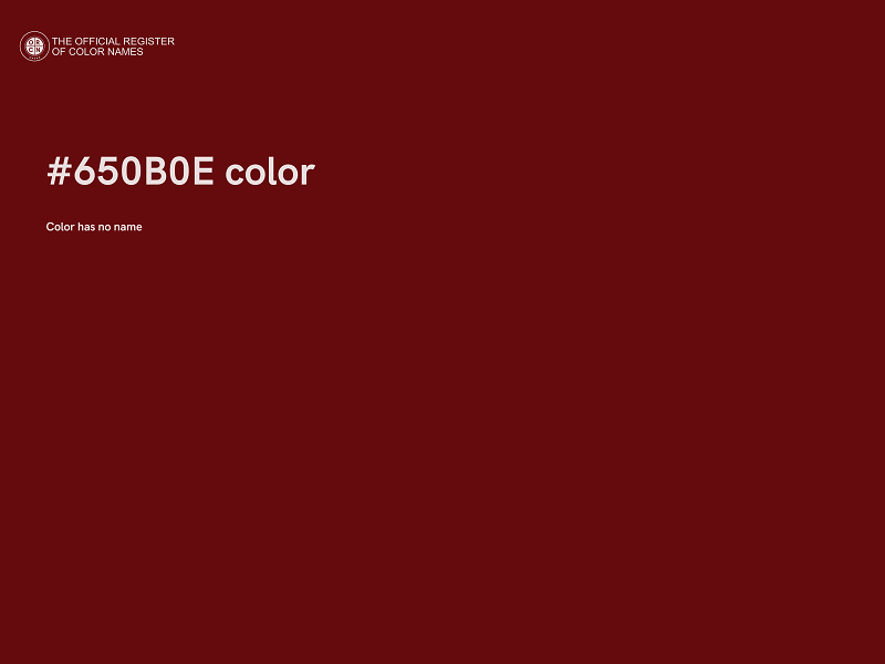 #650B0E color image