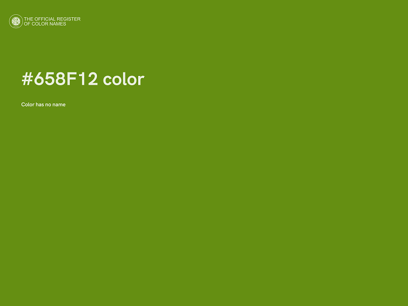 #658F12 color image