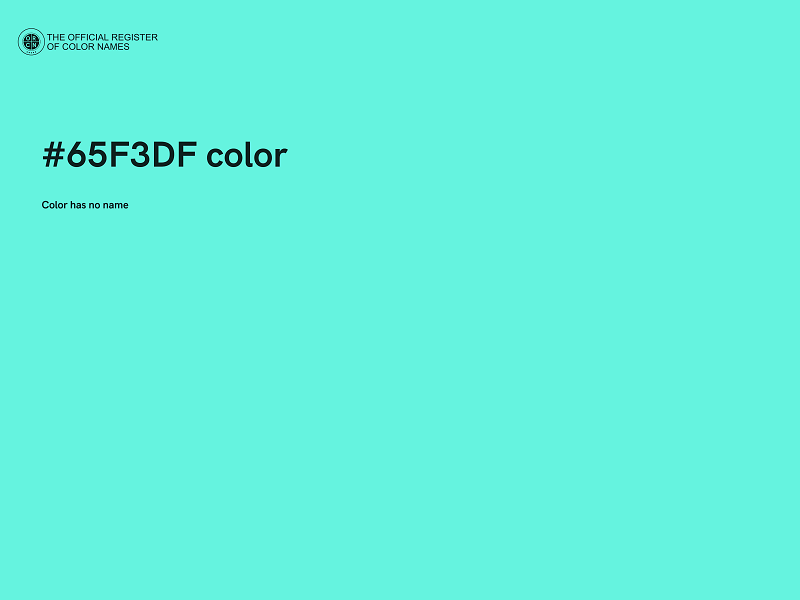 #65F3DF color image