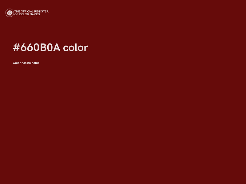 #660B0A color image