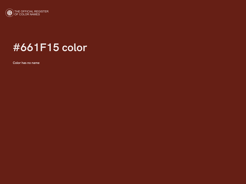 #661F15 color image