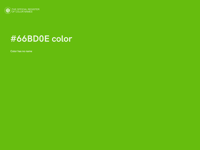 #66BD0E color image