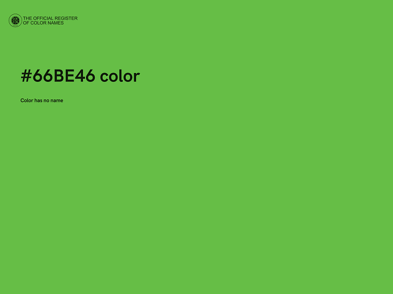 #66BE46 color image