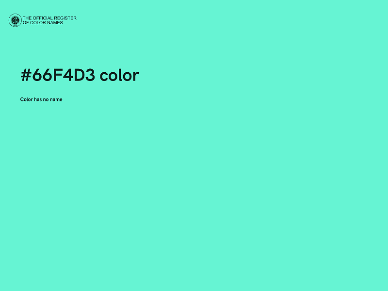 #66F4D3 color image