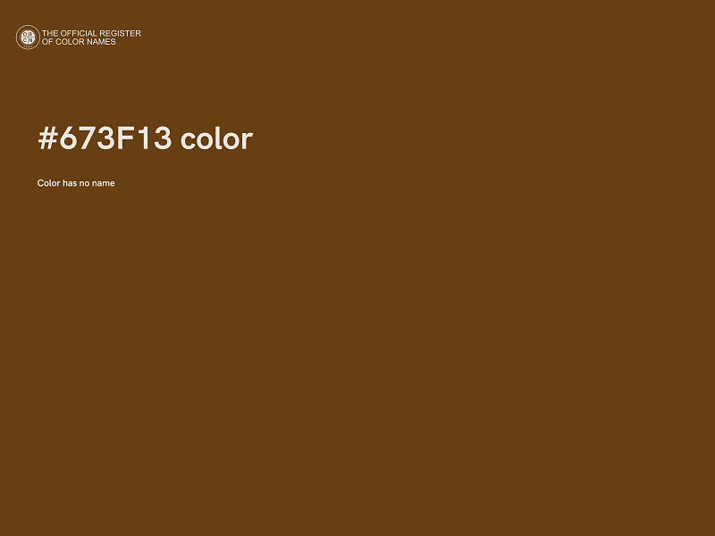 #673F13 color image