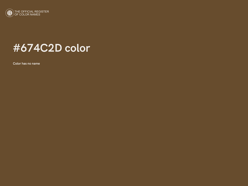 #674C2D color image