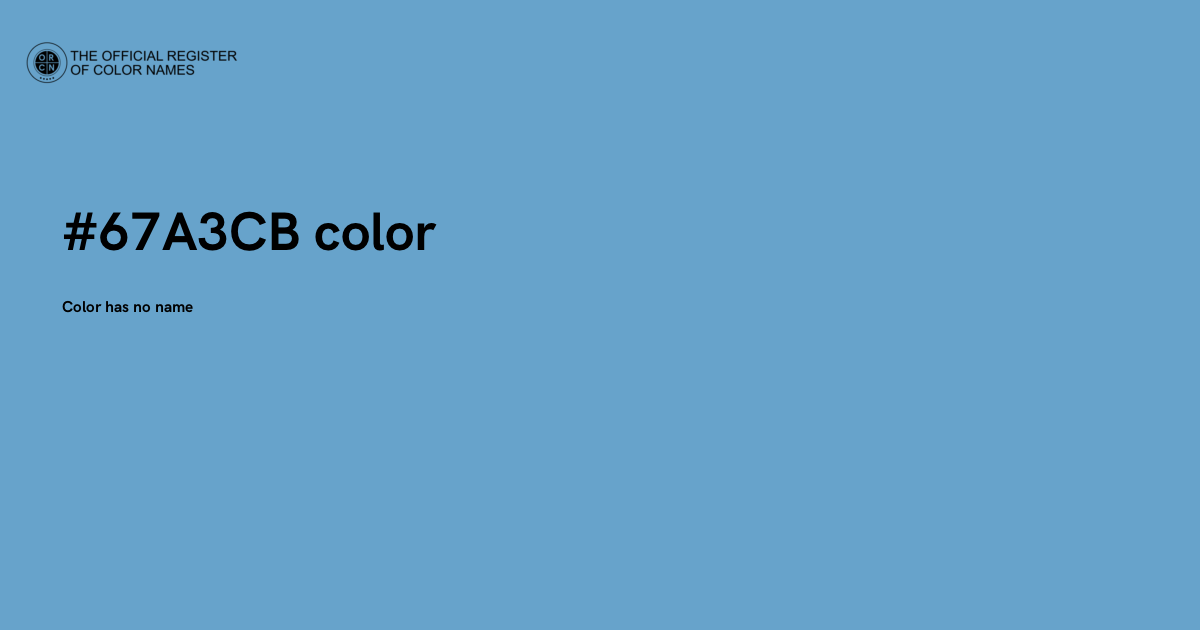 Color #67A3CB - The Official Register of Color Names