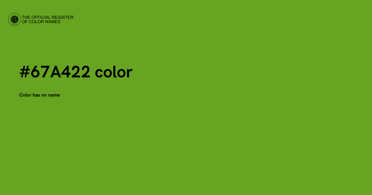 Color #67A422 - The Official Register of Color Names