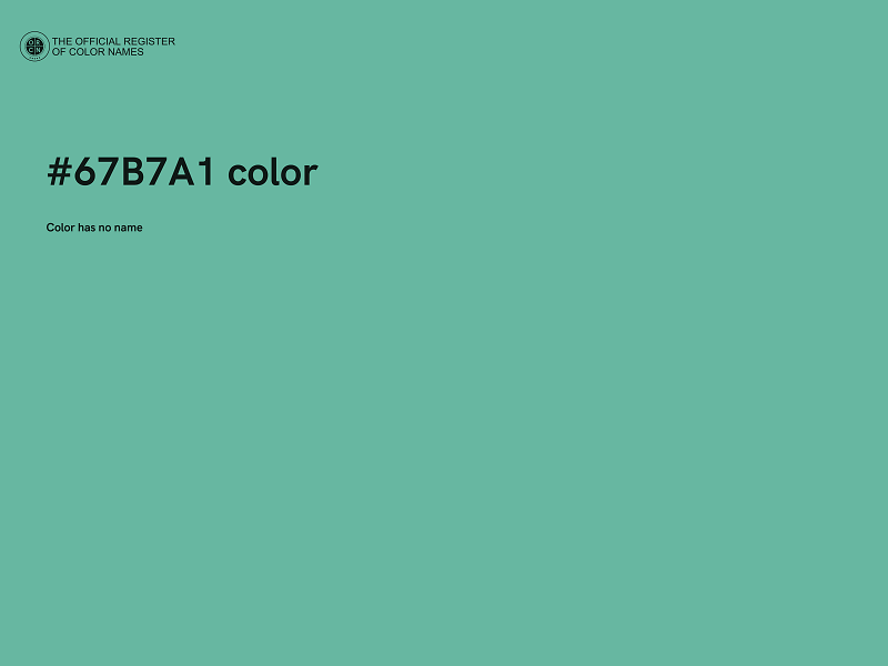 #67B7A1 color image