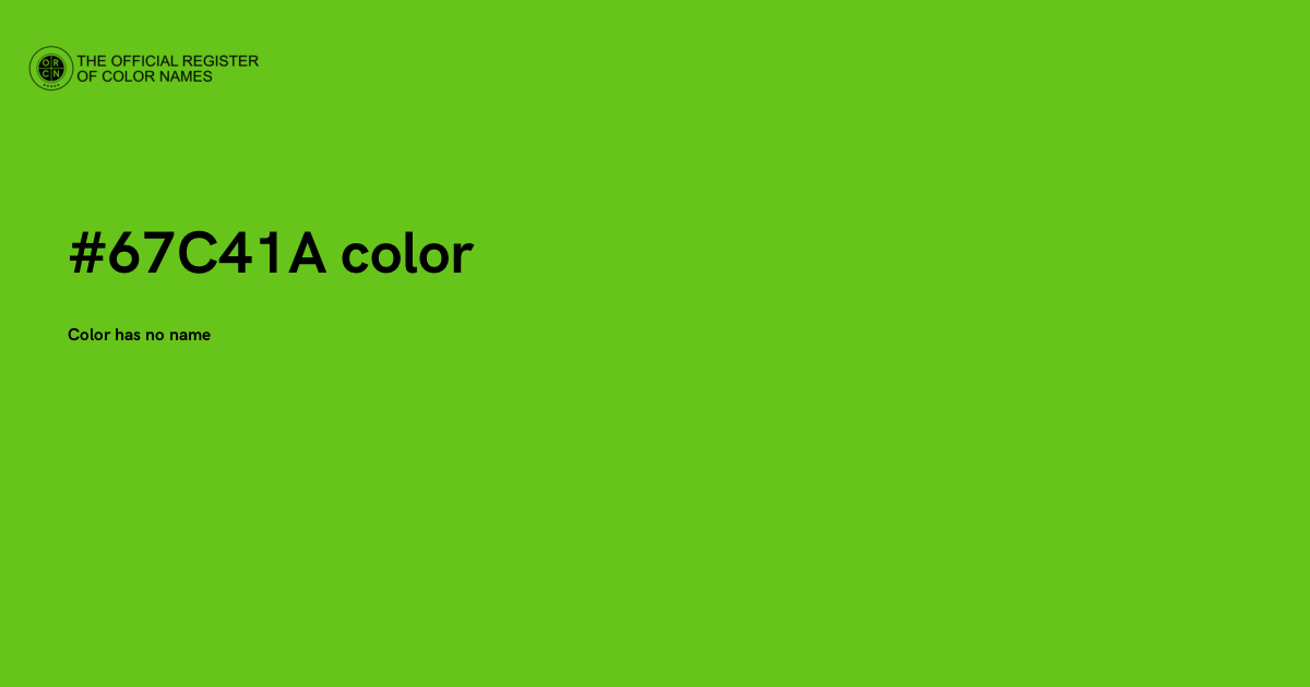 Color #67C41A - The Official Register of Color Names