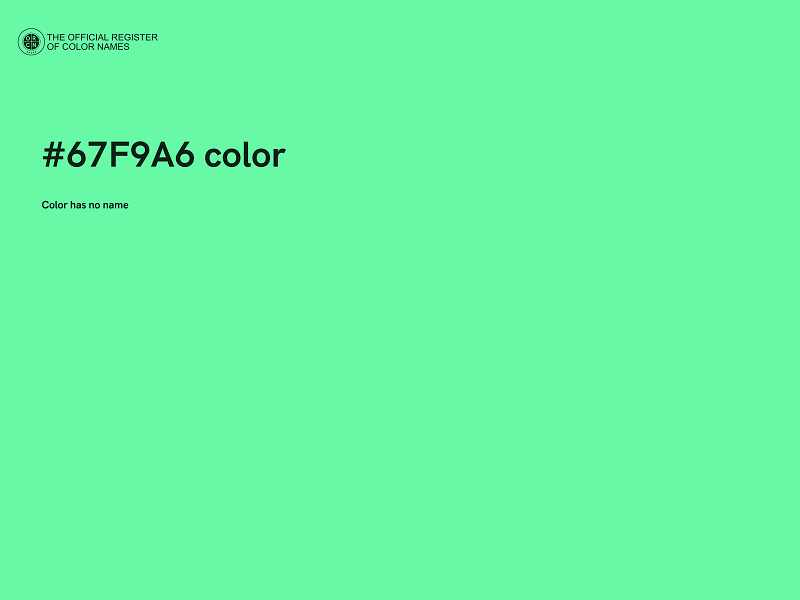 #67F9A6 color image