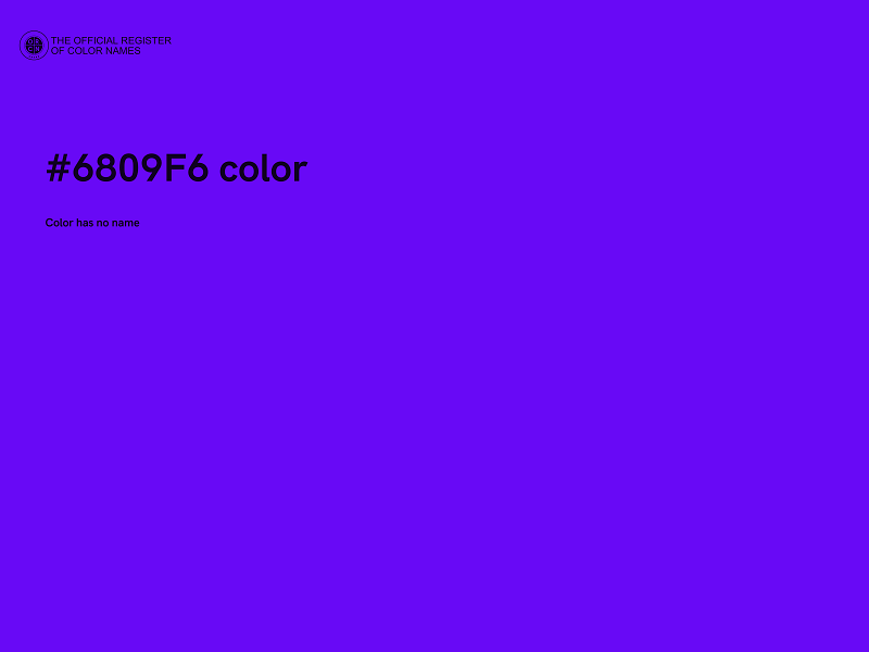 #6809F6 color image