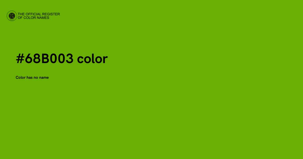 Color #68B003 - The Official Register of Color Names