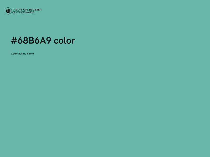 #68B6A9 color image