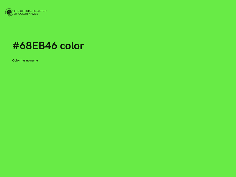 #68EB46 color image