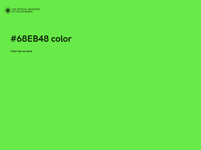 #68EB48 color image