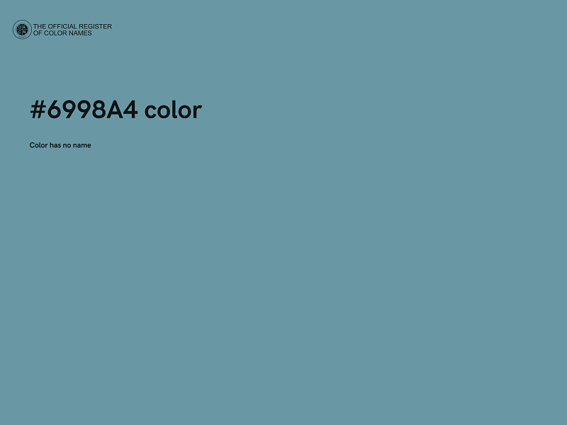 #6998A4 color image