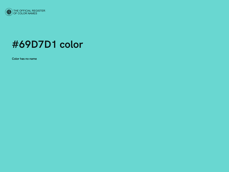 #69D7D1 color image