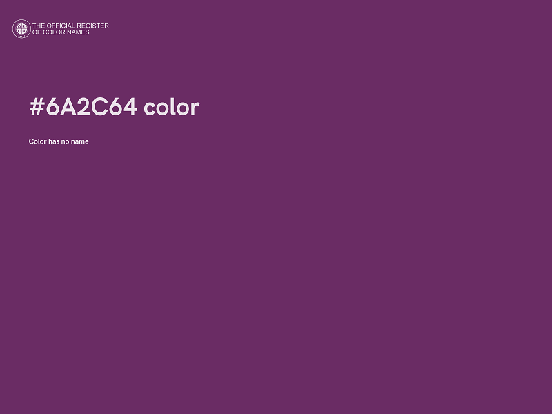 #6A2C64 color image