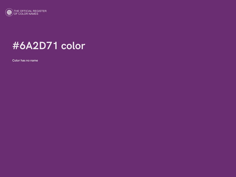 #6A2D71 color image