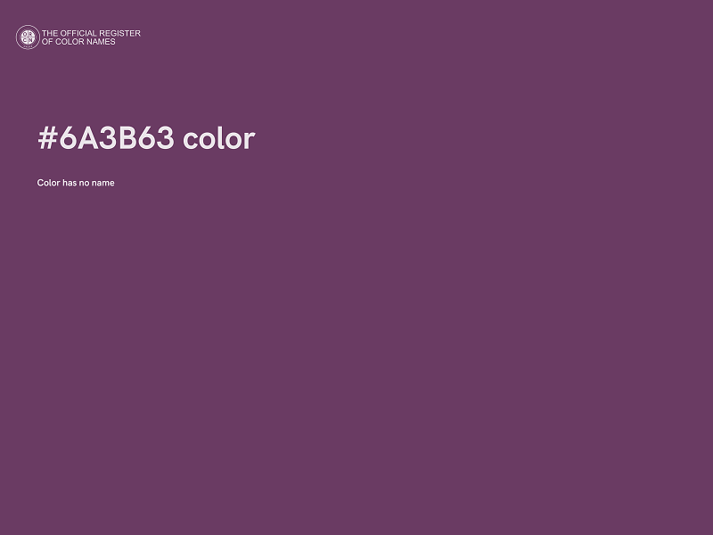 #6A3B63 color image