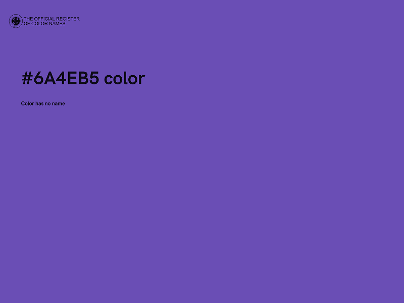 #6A4EB5 color image