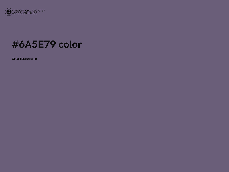 #6A5E79 color image