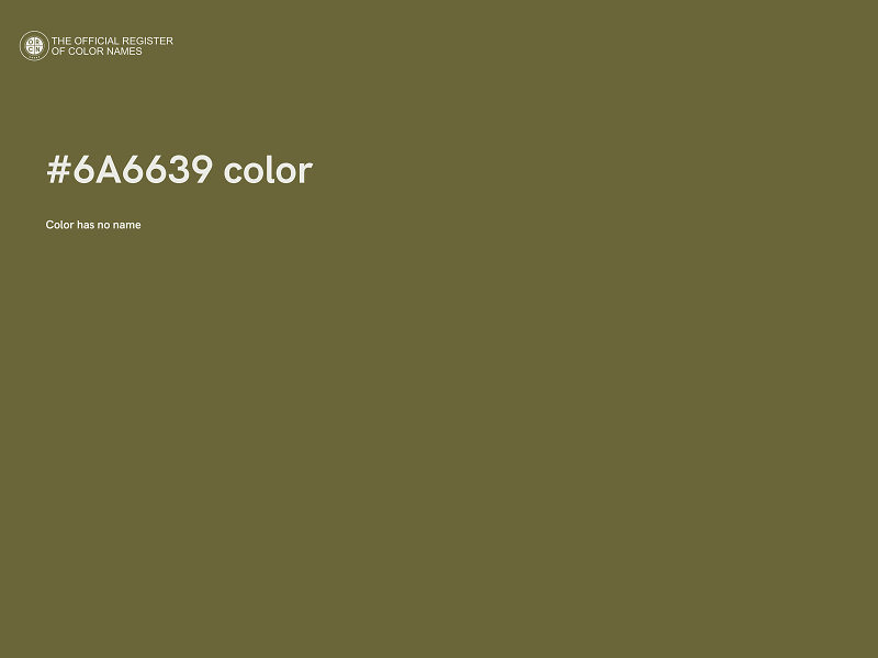 #6A6639 color image