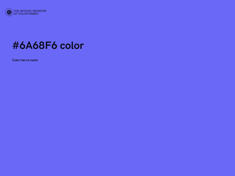 #6A68F6 color image