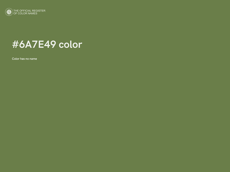 #6A7E49 color image