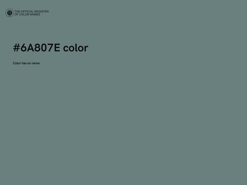 #6A807E color image