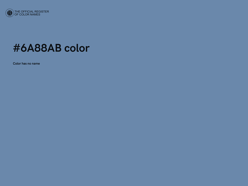 #6A88AB color image