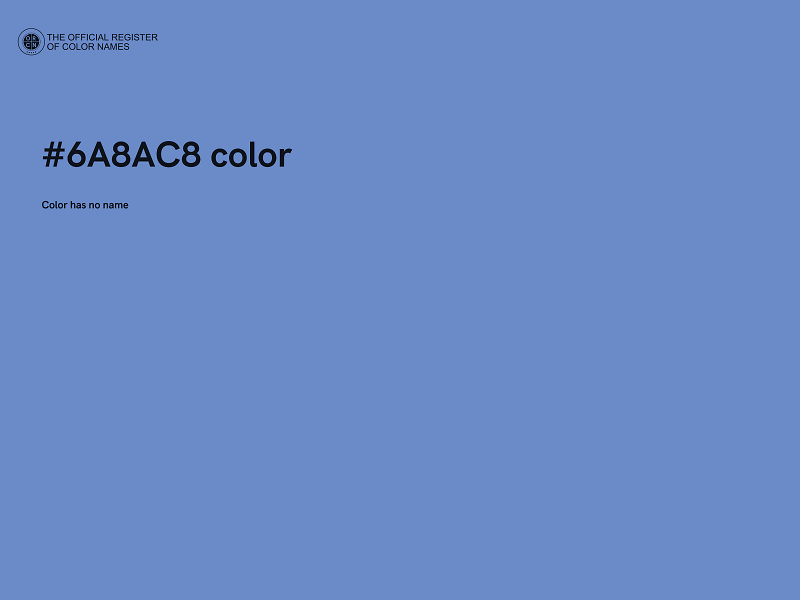 #6A8AC8 color image