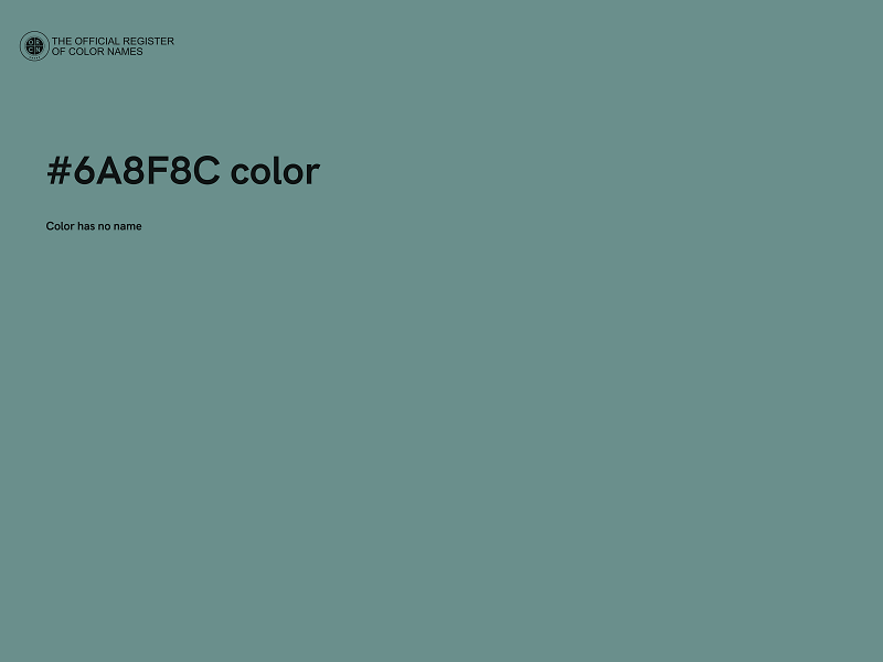 #6A8F8C color image