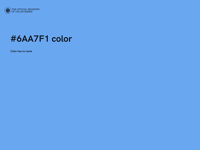 #6AA7F1 color image