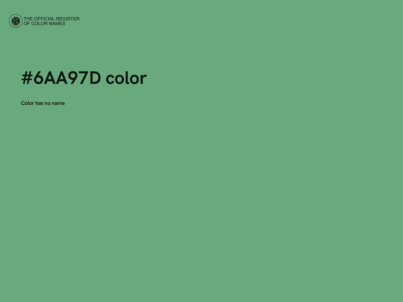 #6AA97D color image