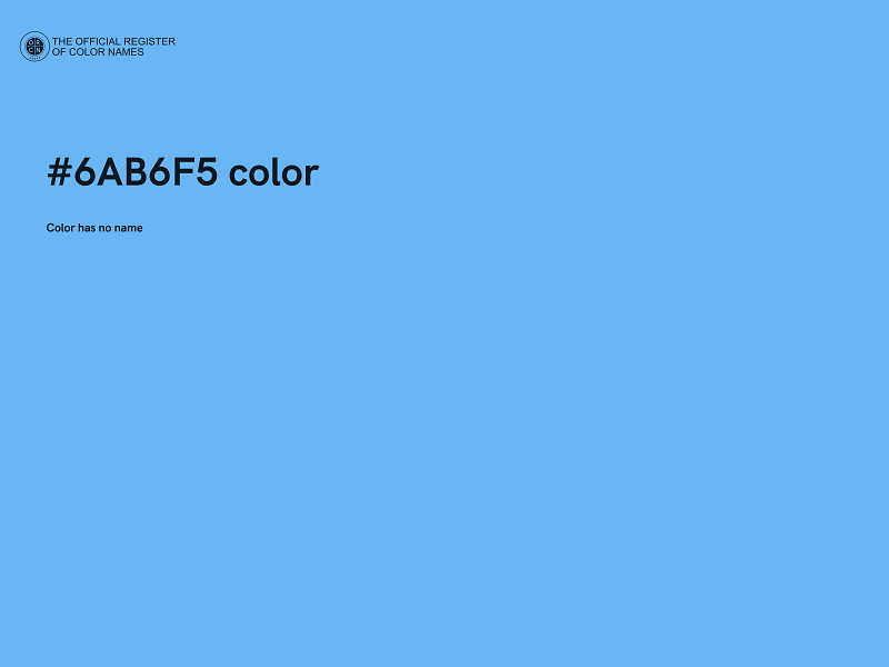 #6AB6F5 color image